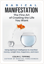 Radical Manifestation book cover with a goldfish jumping out of a bowl