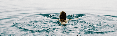 image of someone swimming in deep water